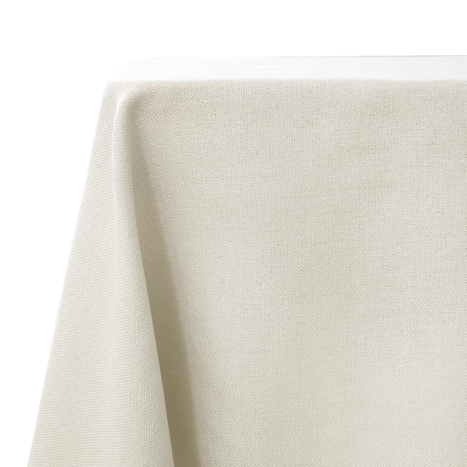 WAITER TREE Table Cloth 145x300 cm Rectangular Wipe Clean Table Cover, Cream Faux Linen Wipeable Waterproof Tablecloth for Outdoor Picnic Dining Kitchen Party - Beige