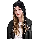ZLYC Women Crochet Slouchy Beanie Hat with Tassel Textured Chunky Knit Skull Cap