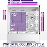 FOIFKIN F1 ATX Mid-Tower Case with 6 ARGB PWM Fans White view 6