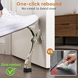 Gotega 2 Pack Kick Down Door Stops Adjustable Height Rubber Tip Heavy Duty Floor view 2