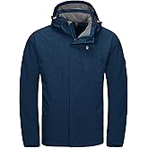Little Donkey Andy Men's Waterproof Ski Snowboarding Jacket Windproof Warm Coat with Detachable Hood