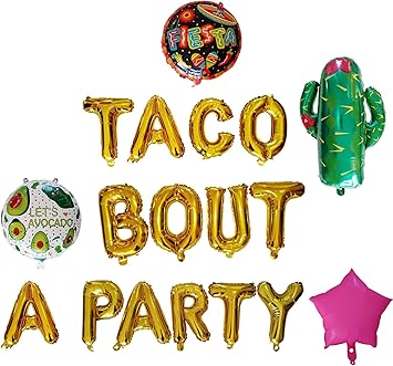 Exclusive Party Supplies Taco Bout A Party Foil Balloons Set 18