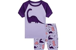 Family Feeling Giraffe Little Girls' Short Pajamas 100% Cotton Clothes