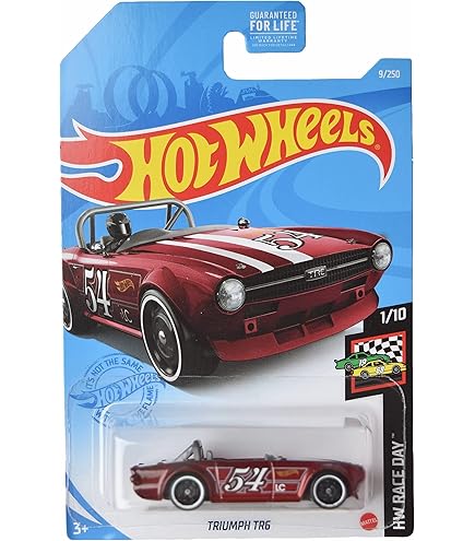 Amazon.com: Hot Wheels Triumph TR6 - Red Edition 2/12 9/250 : Toys