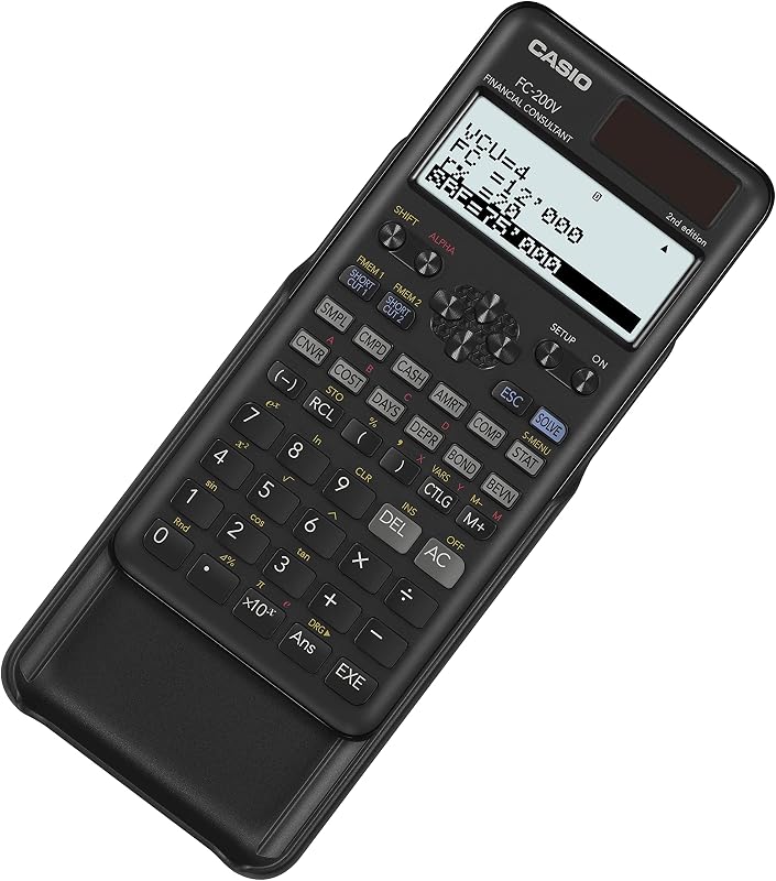 FC-200V-2 Calculadora Financeira, 16,2 x 7,7 x 1,1, Preto