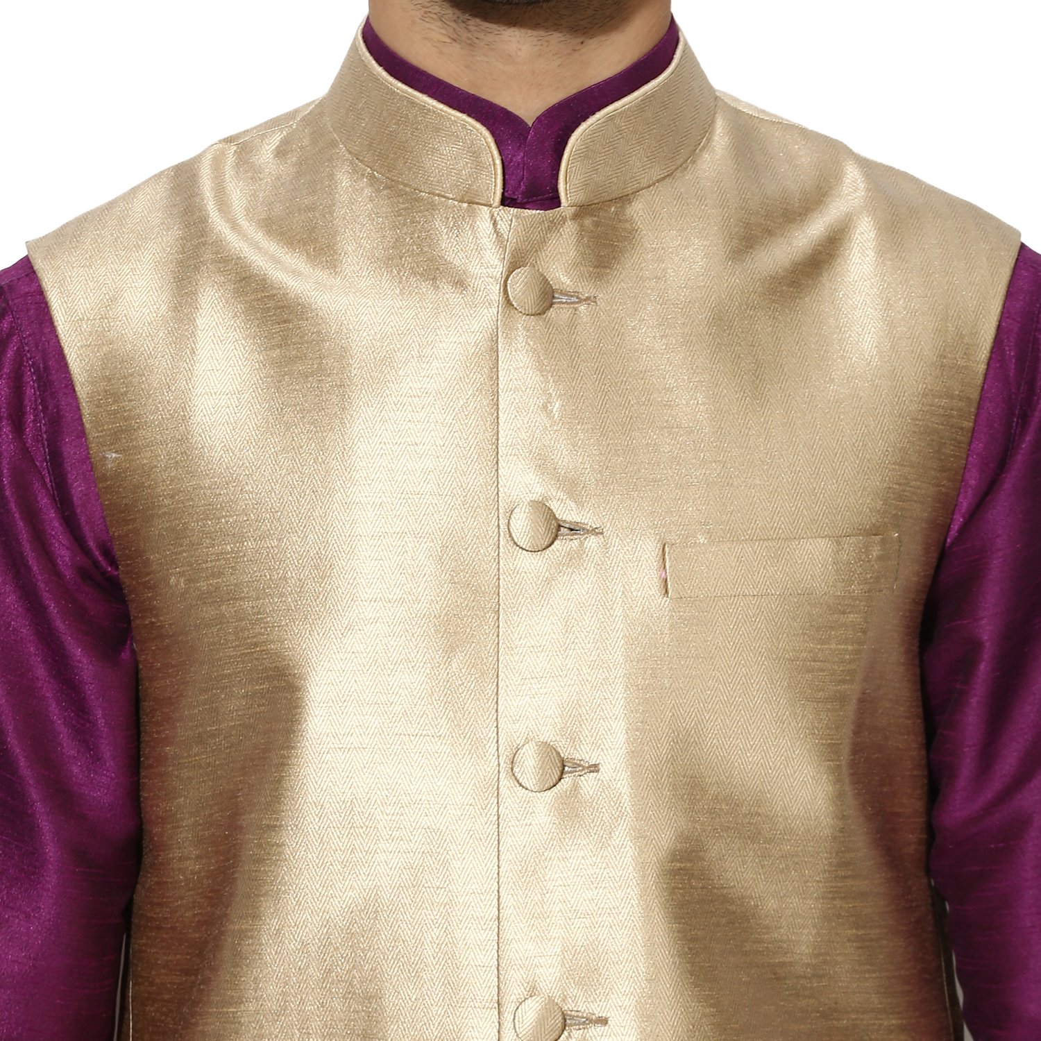 kisah brocade cotton silkwovenwaistcoat for men's