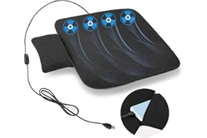 COFIT Ventilated Seat Cushion with USB Port, Breathable Air Flow Cooling Pad for Summer, Suitable for All Car Seats, Home and Office Chairs