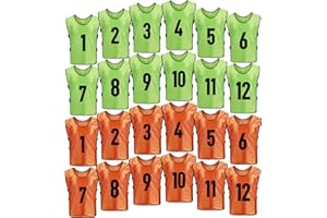 BGHTYYP 24Pack pinnies Soccer Vests Youth Scrimmage Basketball Team Practice Jerseys for Kids Adult Sports Football Pennies
