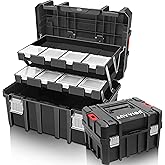 Anyyion Tool Box, 3-Tiers Multi-Function Storage Portable Toolbox Organizer, Stackable.