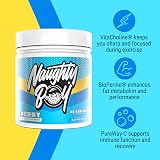 Naughty Boy Energy Pre-Workout Powder Blue Razz Bon Bon 30 Servings 200mg view 3