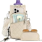 AGLOD Water Bottle Carrier Bag with Strap, Water Bottle Holder Crossbody Bags for Women Men for Walking, Hiking,Cycling