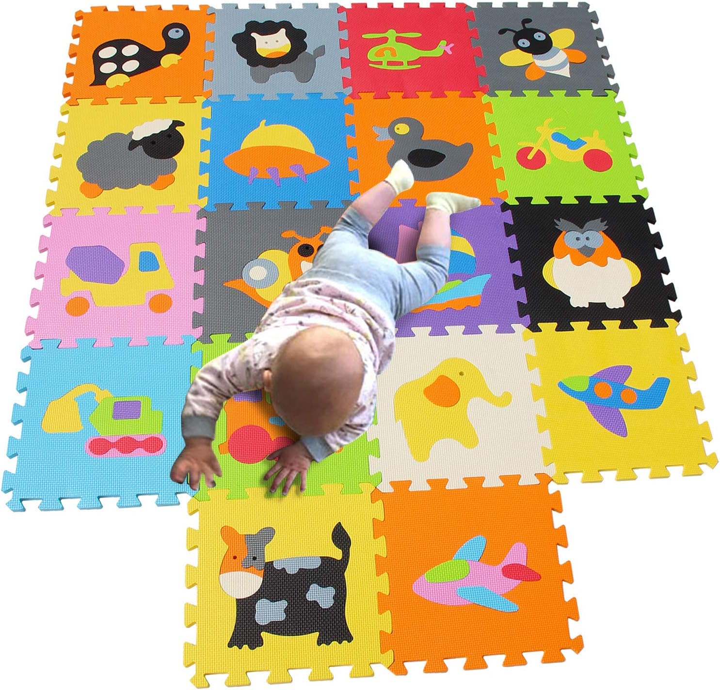 MQIAOHAM Children Foam Play mat Baby mats for Floor Sensory Babies