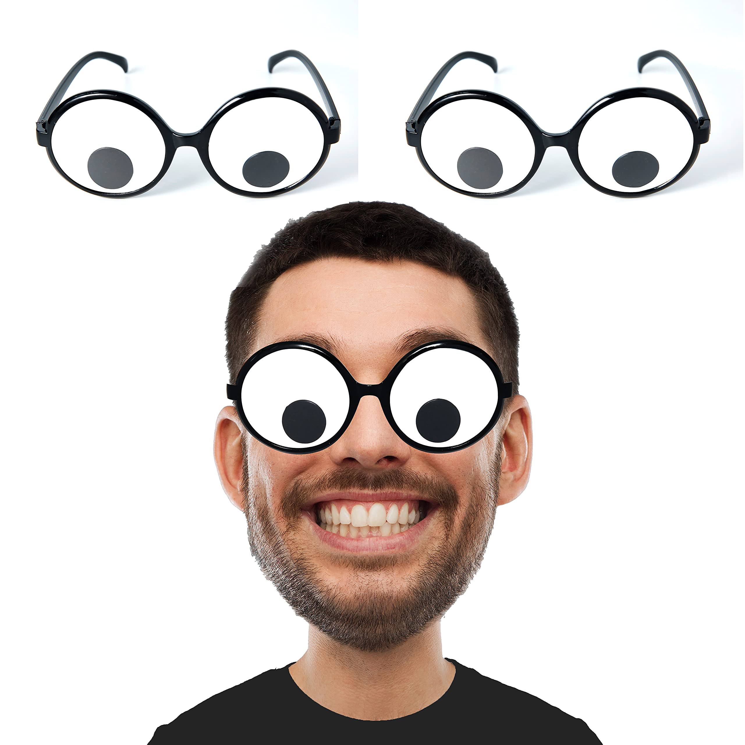 dodococa Funny Eye Glasses Funny Costume Eye Glasses Giant Googly Eyes Glasses Googly Glasses For A Fun Party (3 pack)