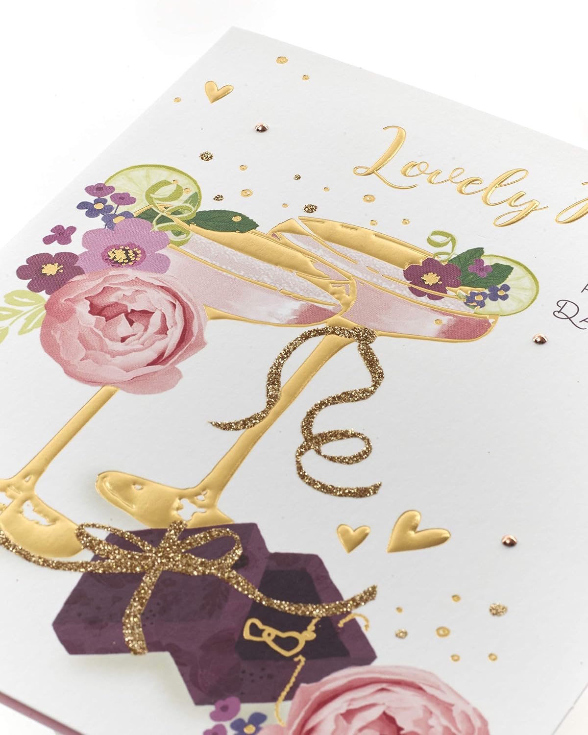 UK Greetings Mother's Day Card from Daughter With Envelope - Sparkling Cocktail Design, Multi - Image 4