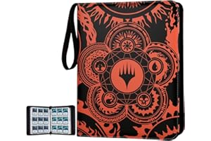 MTGPRO 9-Pocket Card Binder for MTG,720 Double Sided Pocket PU Trading Collection Binder,Premium Collector Card Album for MTG,TCG,Yugioh,Game Cards(Orange)