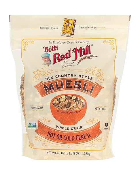 BOB’S RED MILL OLD COUNTRY STYLE MUESLI, 40OZ (PACK OF 4) – NON GMO, WHOLE GRAIN, VEGAN, KOSHER