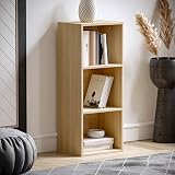 Vida Designs Oxford 3 Tier Cube Bookcase Oak Wood Shelving Display Unit view 6