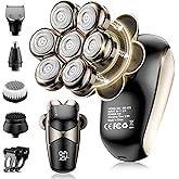 SHPAVVER Head Shavers for Bald Men: 5-in-1 Detachable Electric Bald Shaver-IPX7 Waterproof Wet/Dry Shaving-Rechargeable 7D Ro