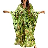 IMAGEKOPE Women 2025 Summer Kaftan Dresses Plus Size Bathing Suit Cover Up Moo Moos Beach Dress for Swimwear Caftan Dress