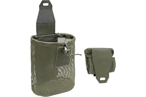 IDOGEAR SPORTS Tactical Molle Dump Pouch Foldable Mag-Net Drawstring Recycle Pouch Recovery Tool Pack for Molle Belt Tactical