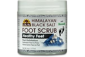 OKAY Pure Naturals Black Salt Foot Scrub 6oz