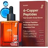 Bloom Clinically Proven Copper GHK-CU Peptide Hair Serum for Hair Growth | Multi Copper Peptides Non-Greasy &amp; Lightweight for Thinning Hair - Promotes Fullness, Reduces Shedding - Made in USA