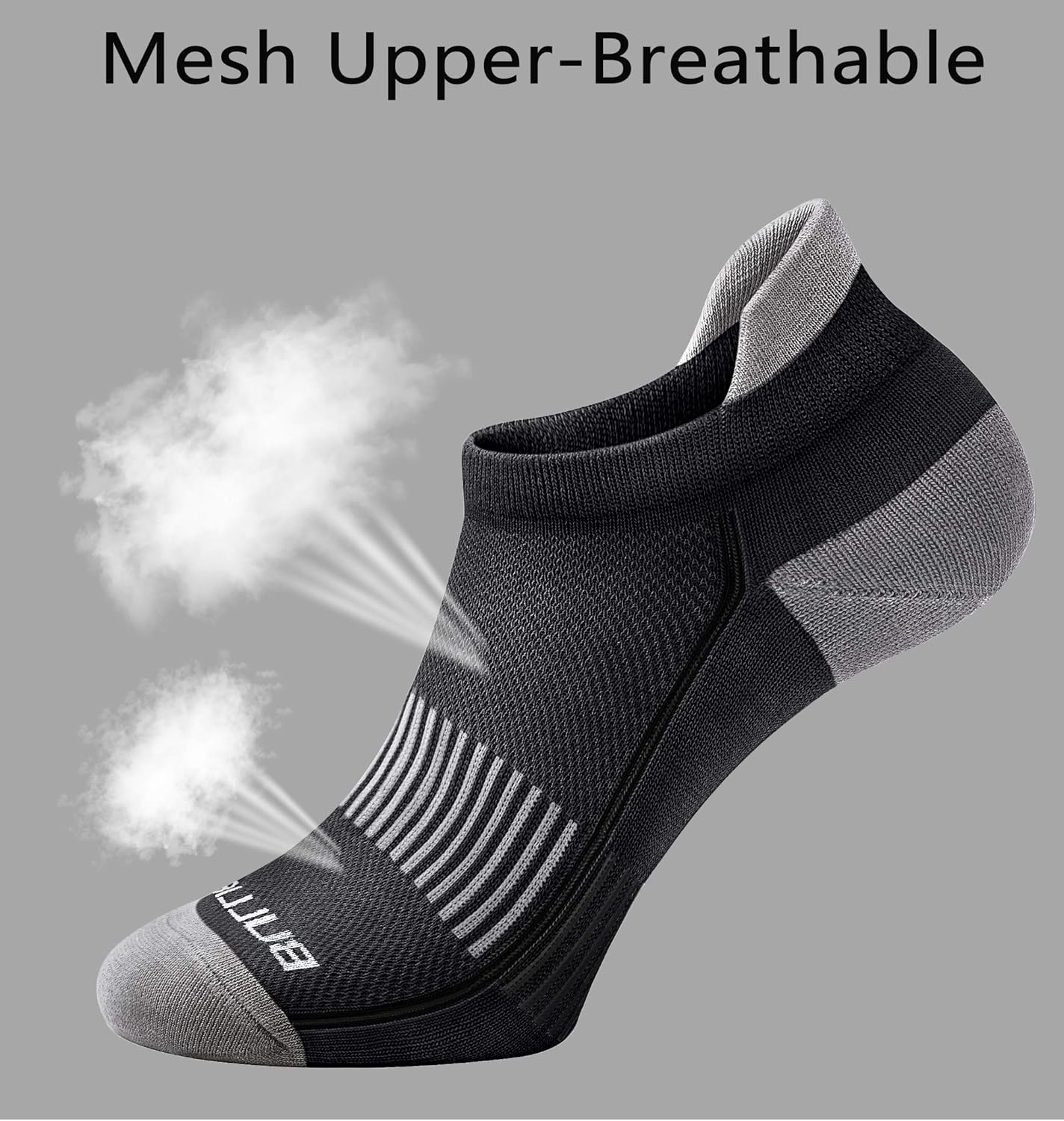 Athletic Running Socks,Bulliant Mens Ankle Socks Low Cut Cushioned For Men Women,Supportive and Moisture Taking: Clothing