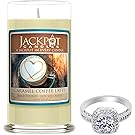 Caramel Coffee Latte Candle with Ring Inside (Surprise Jewelry Valued at $15 to $5,000) Ring Size 7