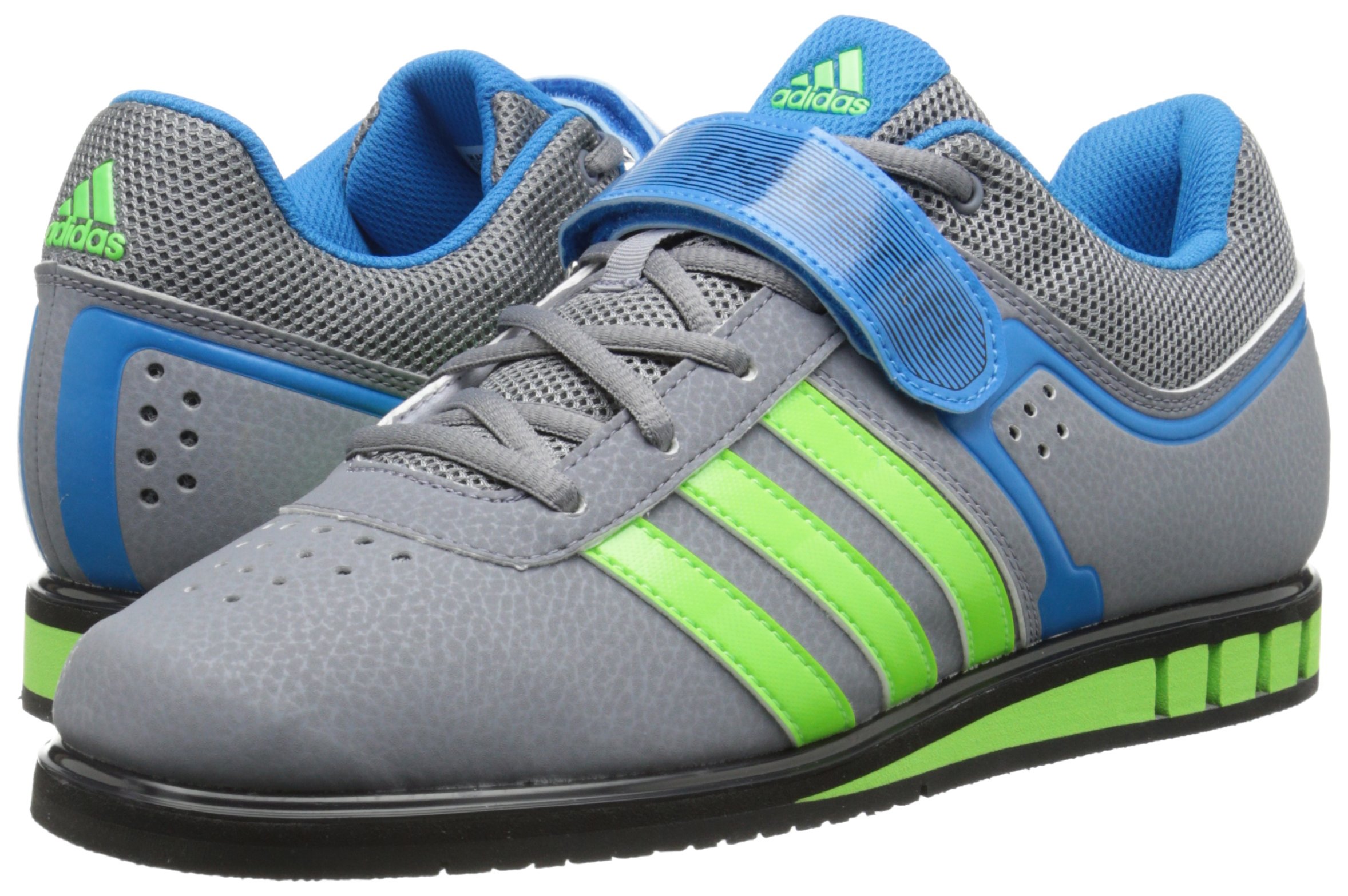 adidas Performance Men's Powerlift.2 Trainer Shoe, Grey/Neon Green/Solar Blue, 7.5 M US - Product8