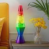 Lava Lamp Rainbow 2179 Hand Painted Globe White Wax 14.5 Inch Lamp view 6