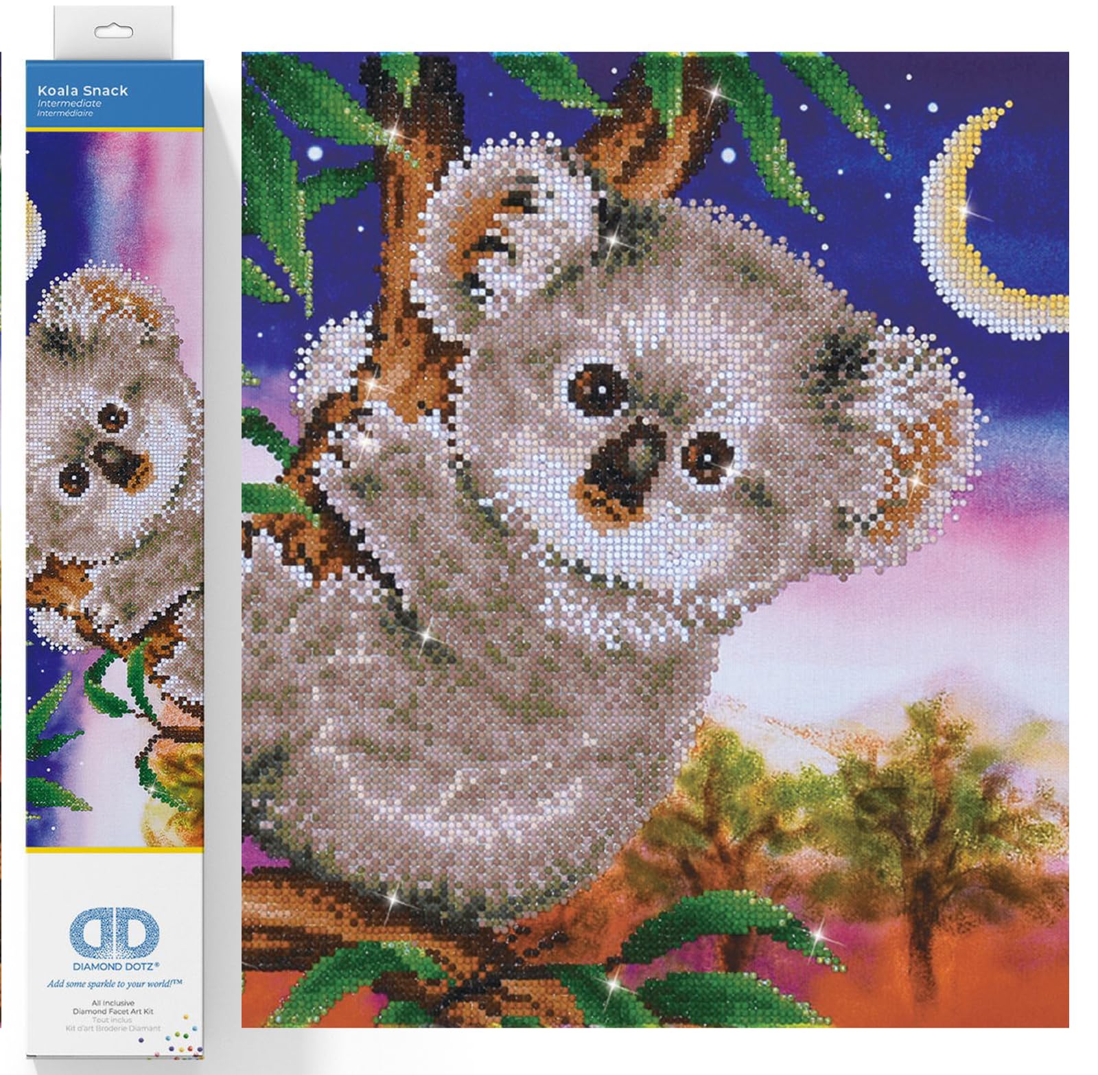 Diamond Dotz Painting Kit: Intermediate, DD7, Canvas, Koala Snack, 48 x 37cm — image 1