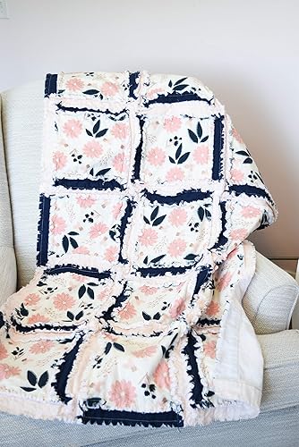 blue floral crib bedding