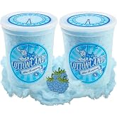 CHOCOLATE STORYBOOK Gourmet Flavored Cotton Candy &ndash; Unique Idea for Holidays, Birthdays, Gag Gifts, Party Favors (Blue Raspberry, 1.75 oz Each, 2-Pack)