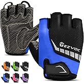 GEZVOC Cycling Gloves with Shock-Absorbing Pad, Extra Grip, Flexible Fit, Light Weight, Breathable for Men and Women Mountain Biking