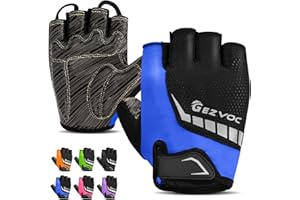 GEZVOC Cycling Gloves with Shock-Absorbing Pad, Extra Grip, Flexible Fit, Light Weight, Breathable for Men and Women Mountain Biking
