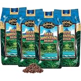 Gold Coffee Co. Blue Mountain - Medium Roast - Whole Bean - 1 lb. (4-Pack) | Premium 100% Arabica Coffee - Notes of Cocoa, Sweet Honey, Citrus - Expertly Roasted