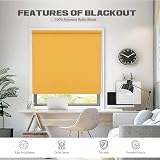 Funky Gadgets Ochre Thermal Blackout Roller Blind 60x165 Easy Fit view 5