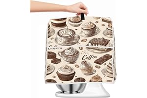 SEEWAN Stand Mixer Cover Kitchen Dust Covers Compatible for 6-8 Quart Stand Mixer Cloth Cover with Pockets (Dessert, L)