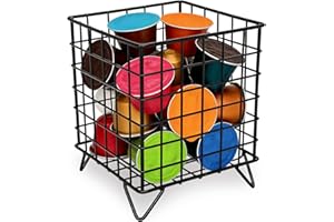 SIBAO K Cup coffee Holder Organizer, Wire Coffee Pod Storage Basket,Multi-purpose Metal Organizer for Kitchen and office,Larg