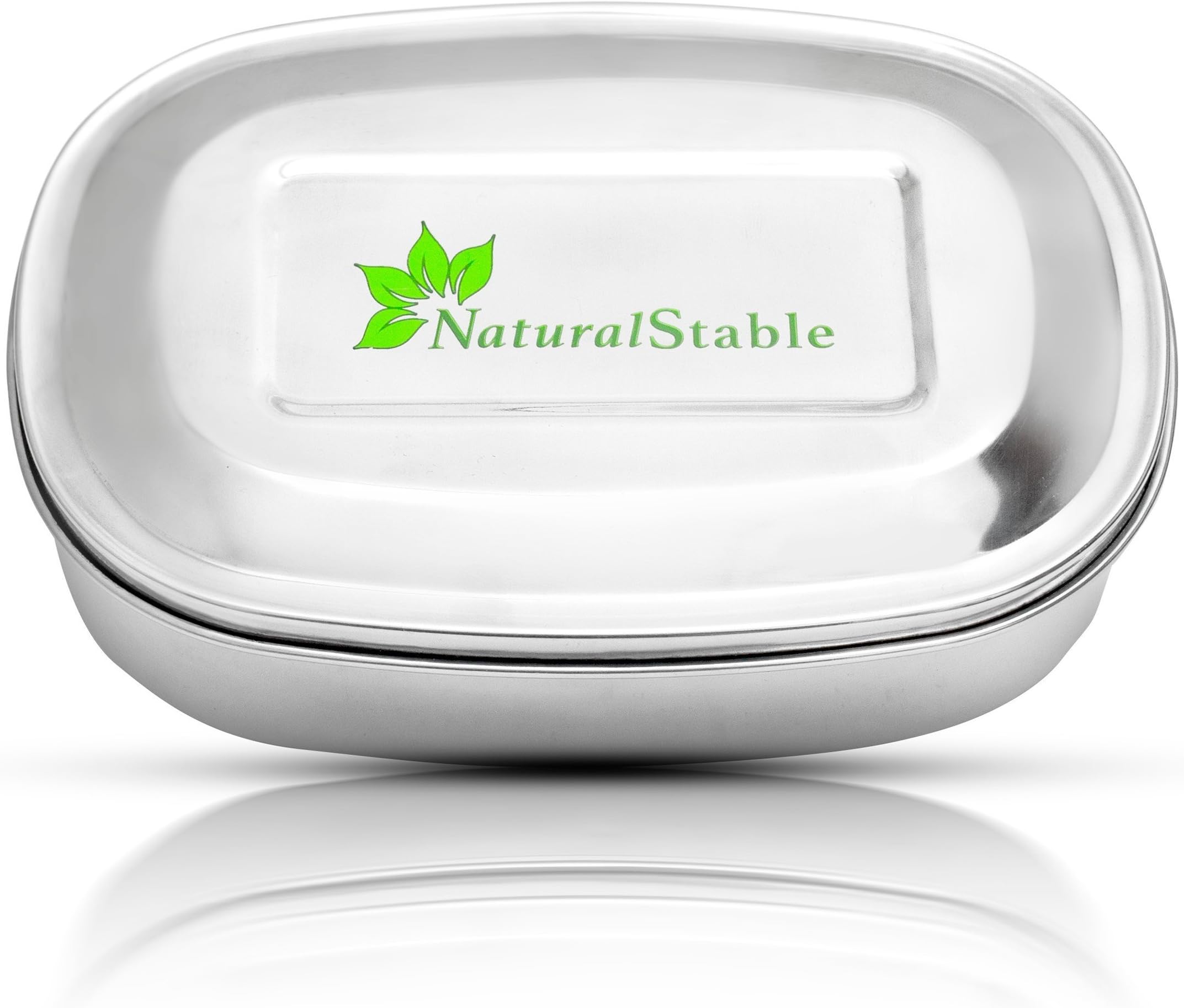 Stainless Steel Lunch Box - Bento Lunchbox for Kids or Adults - 550ml , 1L Sizes With Compartments - 100% Eco friendly - Dishwasher Safe- No Rusting - 100% BPA Free - 3 E-books Included