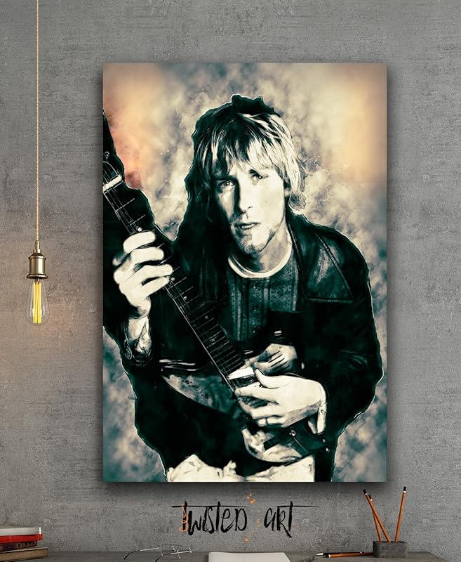 Kurt Cobain Nirvana Music Icon Modern Abstract Box Framed