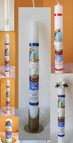 Taufkerze/Kommunionkerze,Kommunion Geschenk,Konfirmationskerze' Boot'-grün,blau,rot,rosa. Name,Datum**Junge Mädchen B0774LY2J