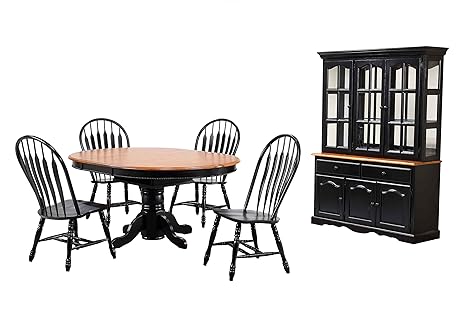 Amazon Com Sunset Trading Black Cherry Selections Dining Table