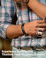 Jeracol Magnetic Bracelet Men Titanium Steel 4 Element Adjustable Gift Box view 9