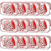 Kacctyen 12 Pcs Cheer Makeup Bag Cheer Gifts Bulk for Team 7 x 4.7 x 2.4'' Cosmetic Bag Cheerleader PVC Makeup Case Clear Toiletry Zipper Pouch for Cheerleading Teammates Party Supplies(Red)