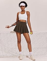 PINSPARK Tennis Skorts for Woman High Waisted