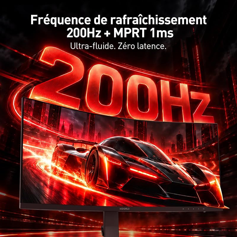 Ecran PC Gamer 34 Pouces Incurvé 200Hz WQHD 1ms HDR 400 HDMI/DP