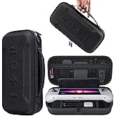 JSAUX Carrying Case for Lenovo Legion Go / Go S / Go 2, Large Capacity Hard Travel Pouch, Screen Protector Cover with Hand Grip, Storage Bag for Console, Controllers and Dock – Black