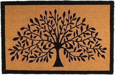 Nicola Spring Coir Door Mat 90x60cm Tree of Life Natural Fiber