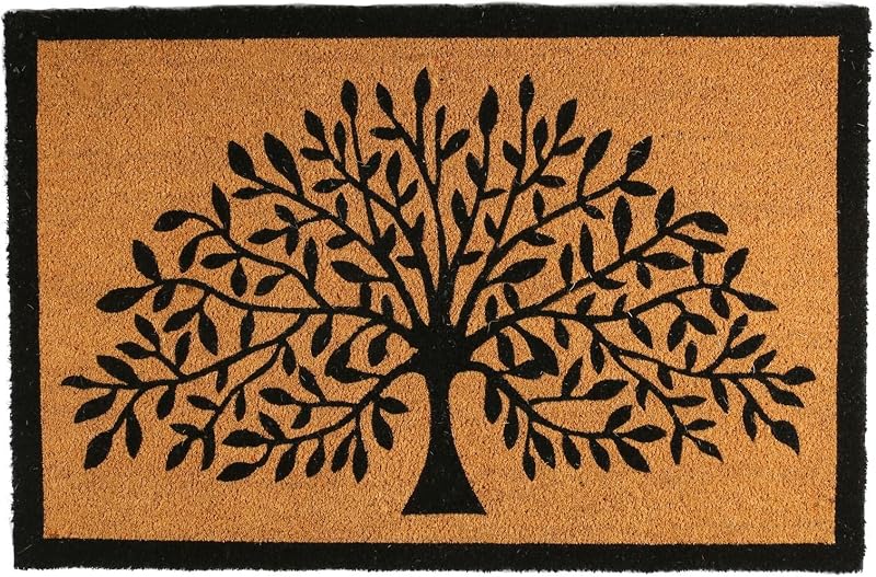 Nicola Spring Coir Door Mat 90x60cm Tree of Life Natural Fiber